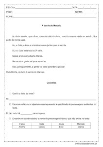 Atividades para produção e interpretação de texto - Narração