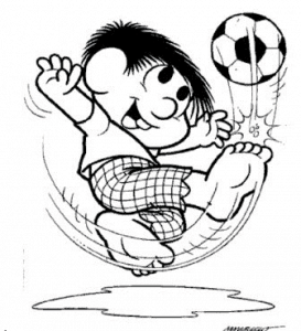 menino brincando de bola.