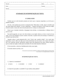 Interpretação de texto: O censelheiro