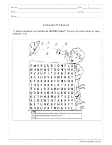 avaliação de ciências 3º ano