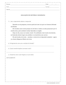 avaliação de história e geografia 2º ano