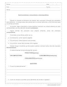 atividade de ciências 5º ano