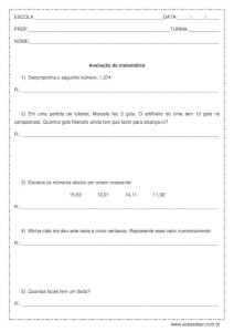 Prova de matemática - 5º ano