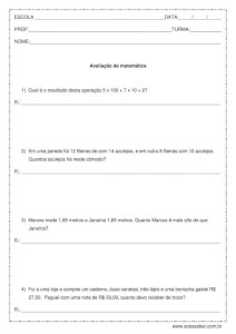 Prova de matemática - 5º ano