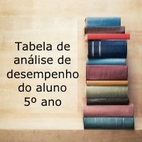 Tabela de análise de desempenho do aluno - 5º ano