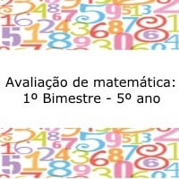 Avaliação de Matemática 1º Bimestre - 5º ano