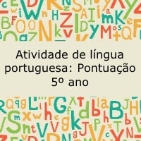 Atividades sobre pontuação - 5º ano