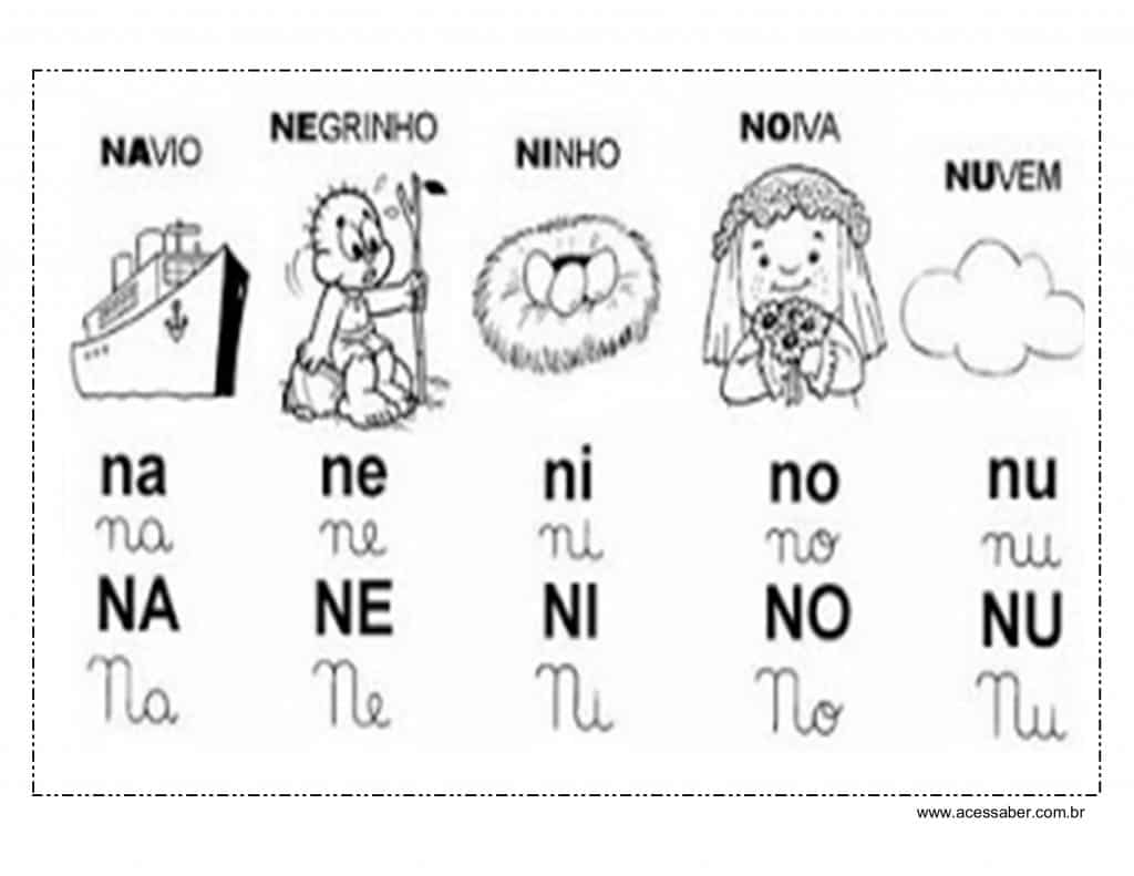 silabário de parede n silabário de parede N