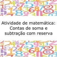 Atividades de matemática: contas de soma e subtração com reserva