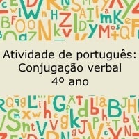 Atividade de conjugação verbal - 4º ano