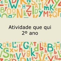 Atividade Que Qui - 2º ano