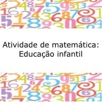 Atividade de matemática: Educação infantil