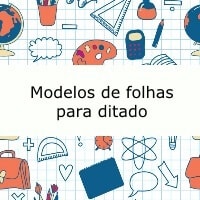 Modelos de folhas para ditado