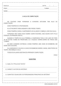 interpretação 3º ano