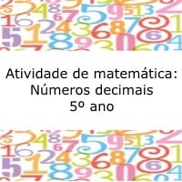 Atividade de matemática: Números decimais - 5º ano
