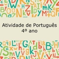 Atividade de português - 4º ano