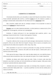 Interpretação de texto: A barata e a vassoura - 5º ano