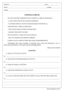 Interpretação de texto: A raposa e a abelha - 4º ou 5º ano