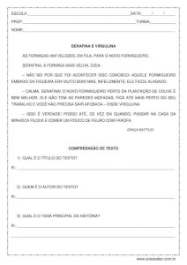 Interpretação de texto: Serafina e Virgulina - 3º ano