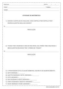 Atividade de matemática: Problemas e casas decimais - 3º ou 4º ano