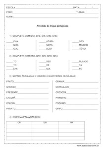 Atividade de português: CR, GR, PR