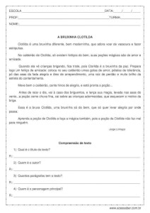 Interpretação de texto: A bruxinha Clotilda - 3º ou 4º ano