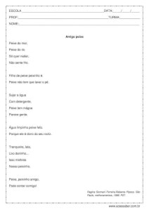 Interpretação de texto: Amigo peixe - 3º ou 4º ano