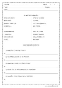 Interpretação de texto: As quatro estações - 2º ou 3º ano