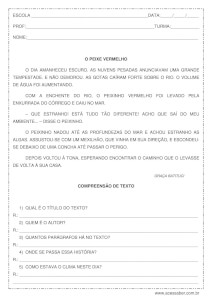 Interpretação de texto: O peixe vermelho - 3º ou 4º ano