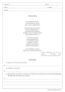 Atividade de língua portuguesa - sílabas complexas - 3º ou 4º ano
