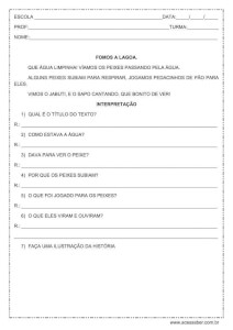 Interpretação de texto: Fomos a lagoa - 2º ou 3º ano