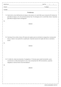 Situações problema: Multiplicação - 4º ou 5º ano