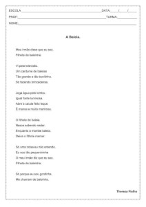Interpretação de texto: A Baleia - 3º ou 4º ano