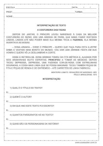 Interpretação de texto: A costureira das fadas - 4º ou 5º ano