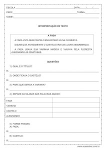 Interpretação de texto: A fada - 1º ou 2º ano