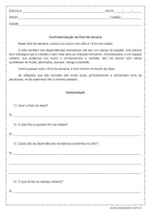Interpretação de texto: Confraternização de final de semana - 3º ou 4º ano