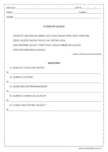 Interpretação de texto: O coelho Leleco - 1º ou 2º ano