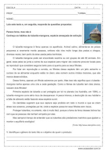 Interpretação de texto: Parece, mas não é - 6º ano