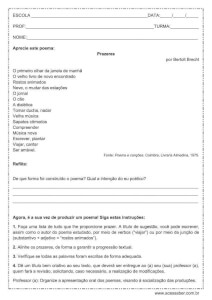 atividade de produção de texto poema técnica de enuneração