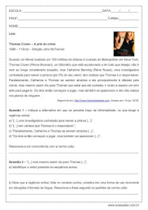 Atividade de português: Regência Verbal - 3º ano do ensino médio