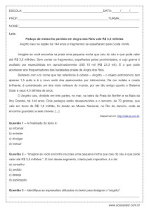 Atividade de português: Travessão Duplo - 2º ano do ensino médio
