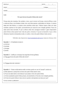 Atividade português: Uso dos porques - 1º ano do ensino médio