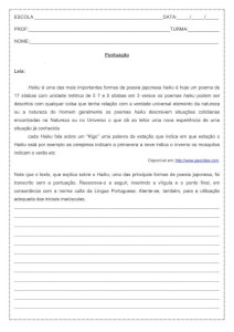Atividade de português: Coloque a pontuação - 8º ano