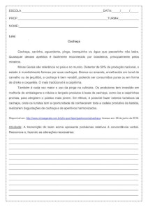 Atividade de português: Concordância verbal: 1º ano do ensino médio