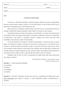 Atividade de língua portuguesa: Tempo Verbal - Pretérito - 2º ano do ensino médio