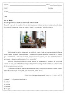 Atividade de língua portuguesa: Grau do diminutivo - 9º ano