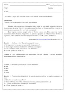 Atividade de língua portuguesa: Antônimos - 7º ano