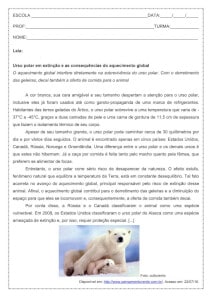 Atividade de língua portuguesa: Sujeito composto - 1º ano do ensino médio