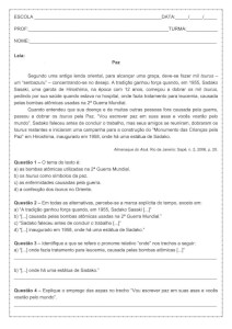Atividade de língua portuguesa: Pronome relativo - 7º ano