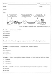Atividade de língua portuguesa: Vocativo - 8º ano